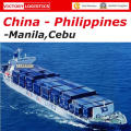 Frete Marítimo / Logística / Transporte De Sehnzhen / Shanghai / Ningbo / Dalian / Qingdao / Tianjin / Xangai China para Manila, Cebu, Filipinas